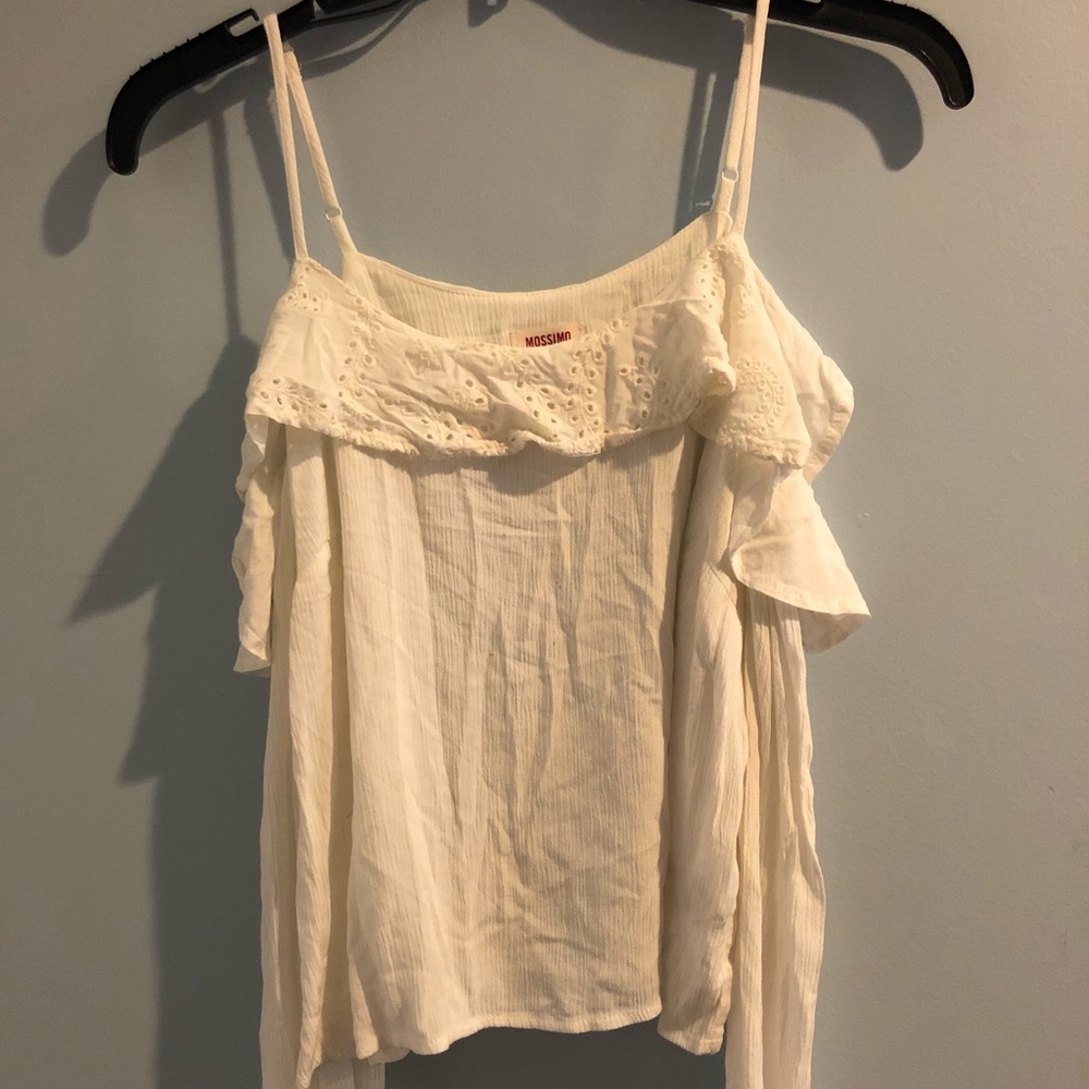 Cream off the shoulder top